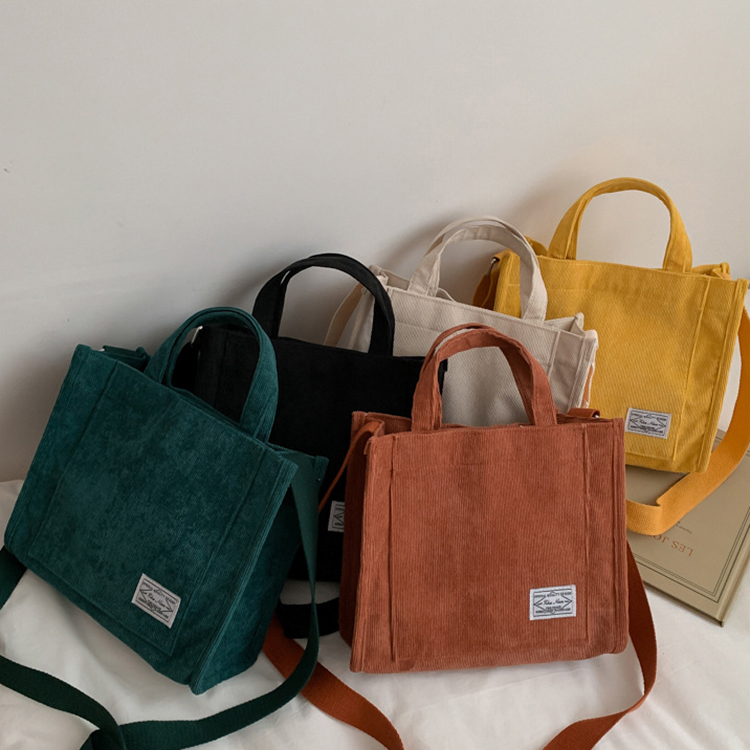 Yasen Small Cotton Canvas Casual Tote Female Eco Crossbody Bag Vintage Shopping Bags Custom Hot Selling Fashion Silkscreen 