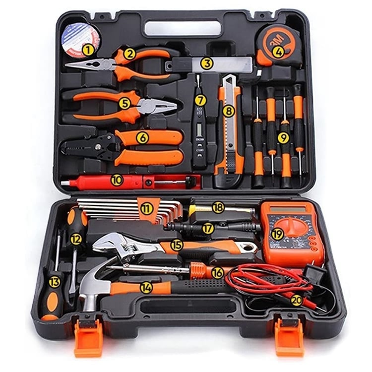 Home Improvement Tool Set 35 Pieces Includes Commonly Used Tools Black General Household Hand Tool Set 