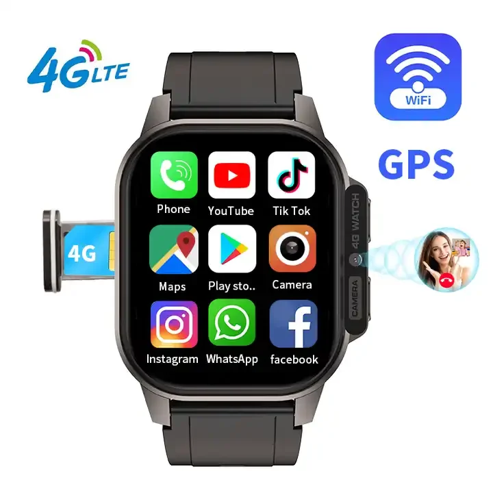 2024 Wholesale Smart Watch For Men Vdm62 Wearable Devices Amoled Touch Screen Ip67 Gps Phone Calling 4g Smartwatch Sim Card 