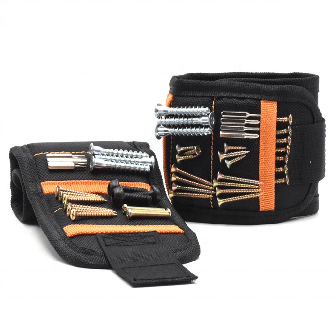 Carpenter Tools Wristband With Powerful Magnetic Wristband With 20 Super Magnets And 2 Pockets Home Improvement Tools 
