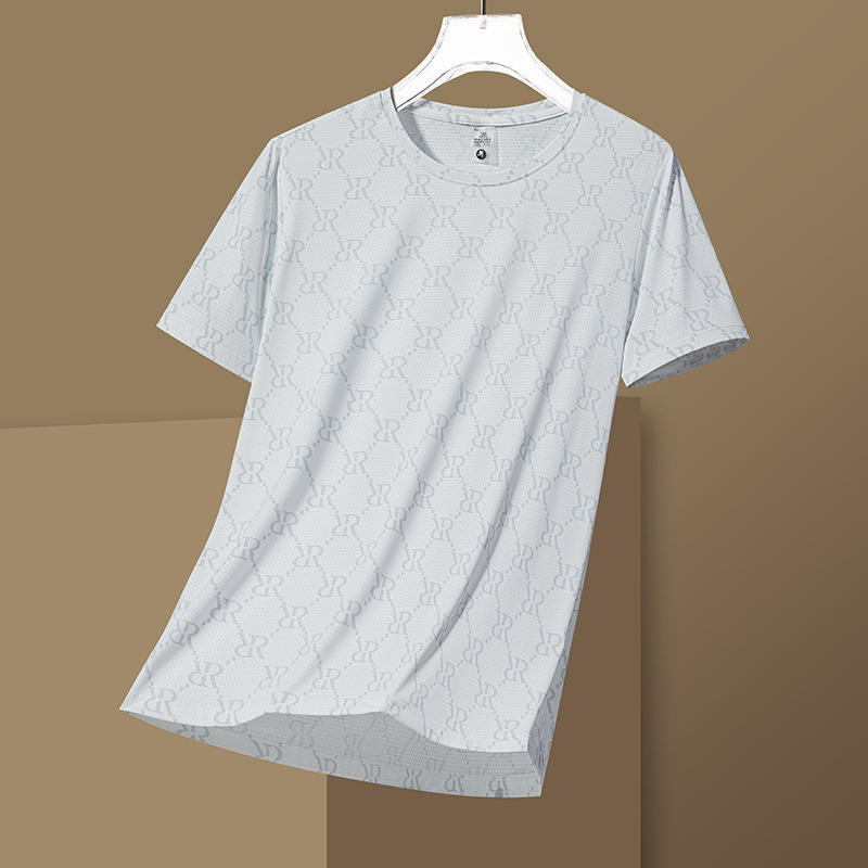 New Summer Trend Blend Quick Dry Wholesale Round Neck Men&#39;s Fitness T-shirts Custom Plain T-shirt 