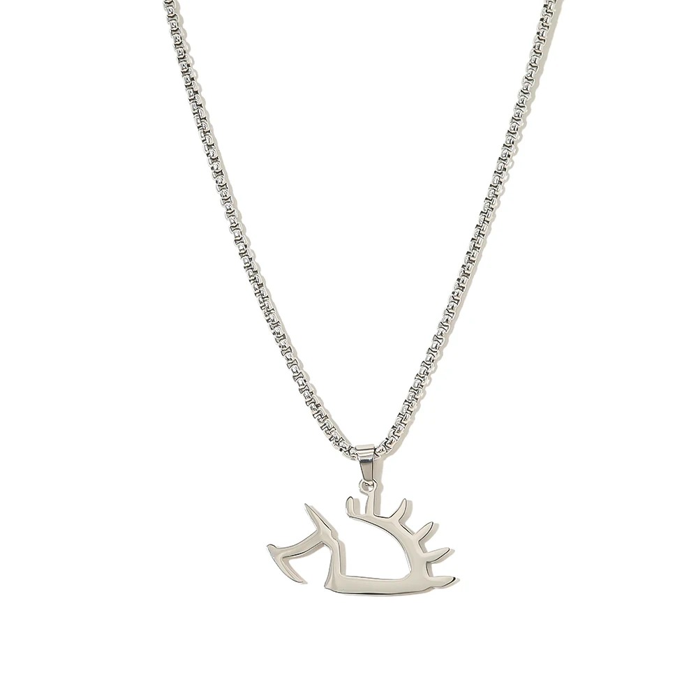 Xinxian Stainless Steel Necklace Men Women Fashion Waterproof Jewelry Hip Hop Irregular Pendant Stainless Steel Necklace 