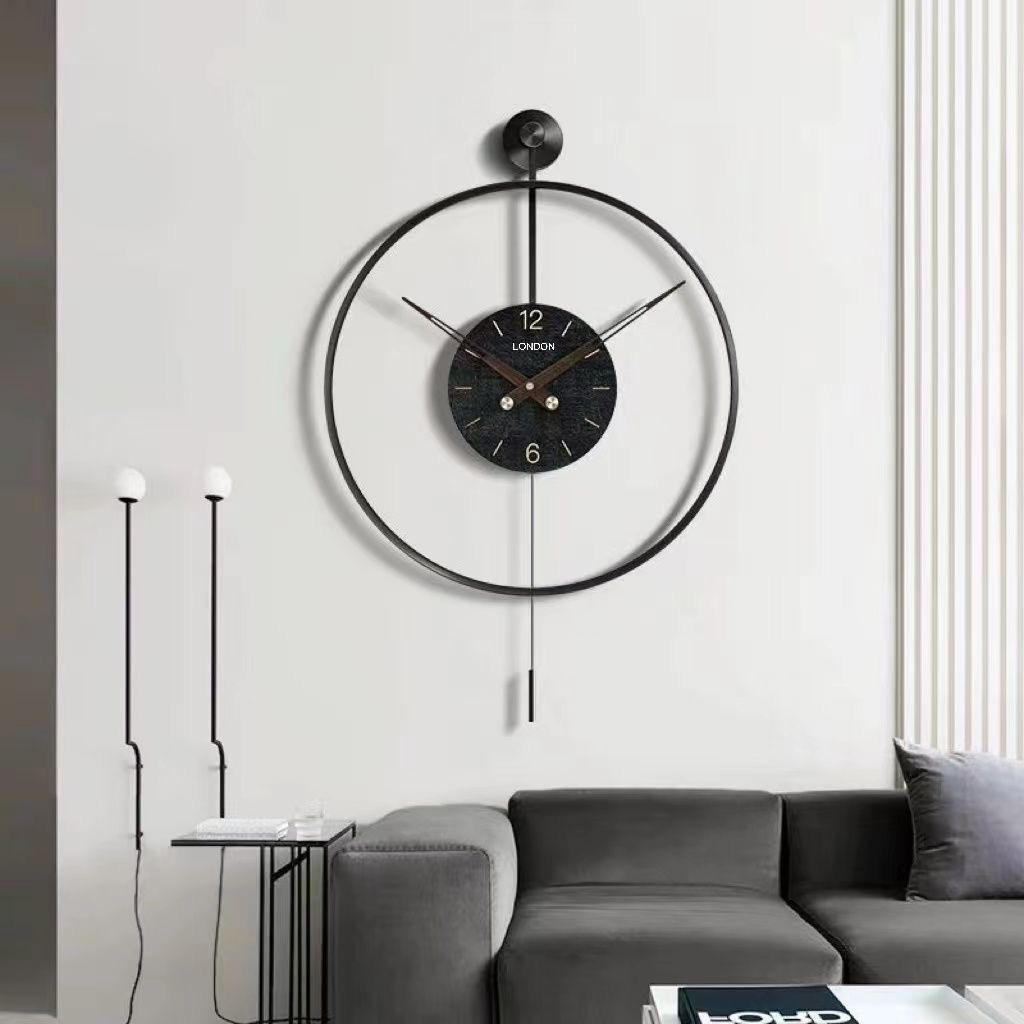 60*76 Large Pendulum Dropshipping Products 2024 Modern Lwall Hanging Clock Decorative Metal Wall Watch Clock Home House Decor 