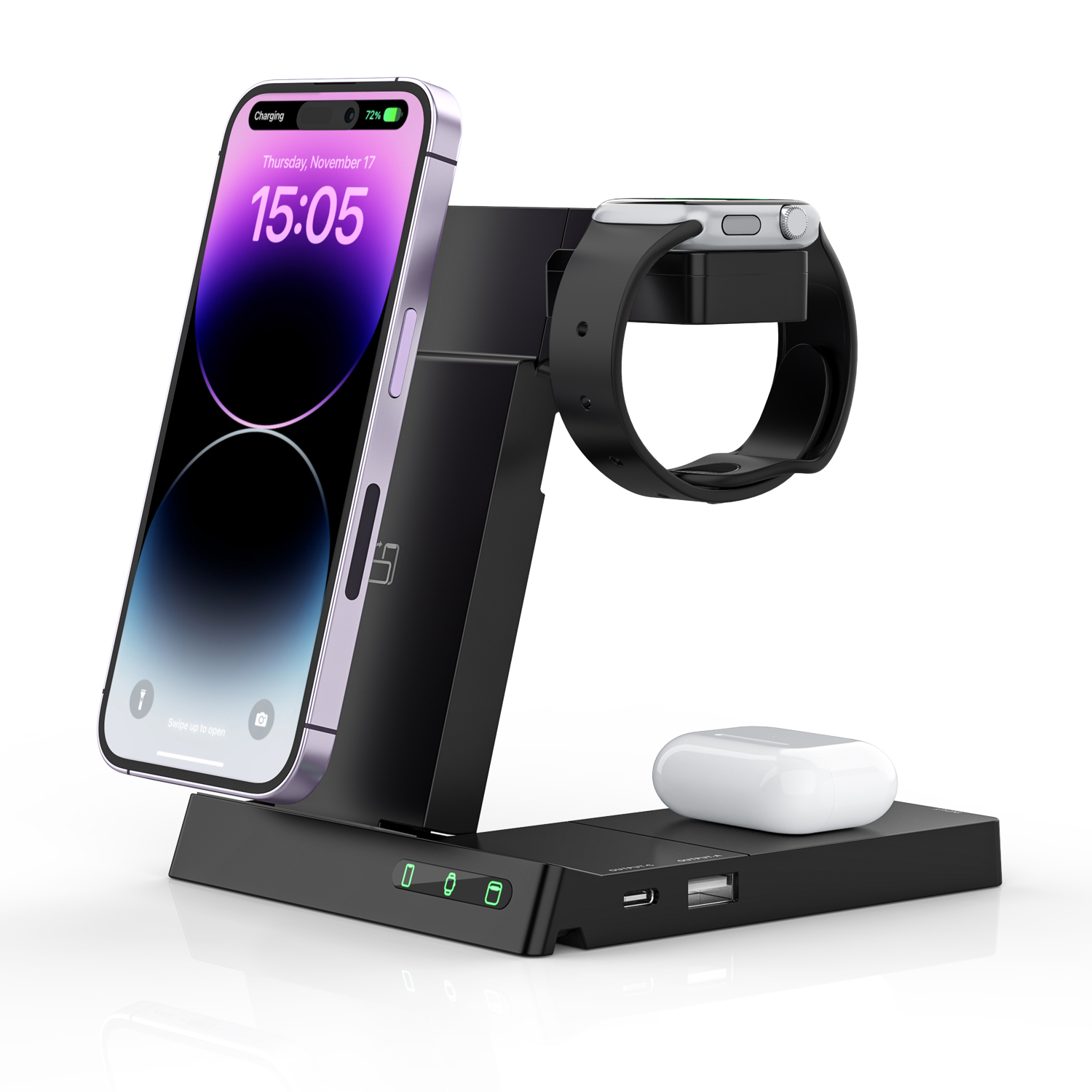 2024 Trending Hot Product 15w Wireless Charging 6 In 1 Wireless Charger For Phone 