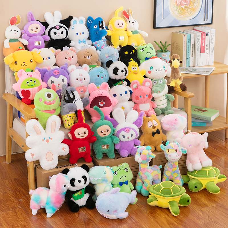 Soft Prize Toys For Claw Arcade Crane Game Machines Mix Designs Stuffed Plush Cute Animals Toy Cranes Claw Machine For Kids 