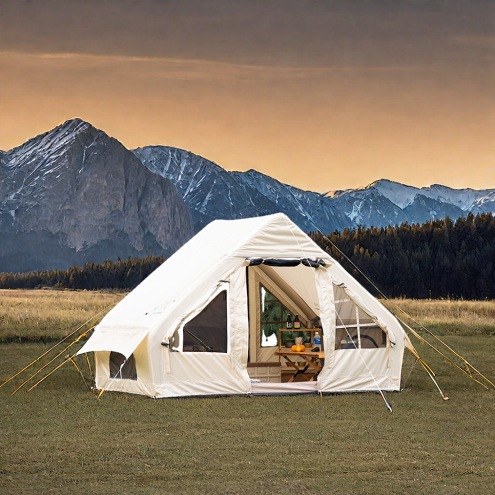 Single Layer Automatic Spring Outdoor Camping Tent 12 Flat Waterproof Oxford Fabric Light Tent 