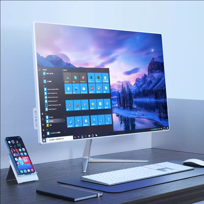 White Core I7 16 Gb Gaming Pc Computers Laptops All In One Touch Screen Comput Desktop For Meeting Room 