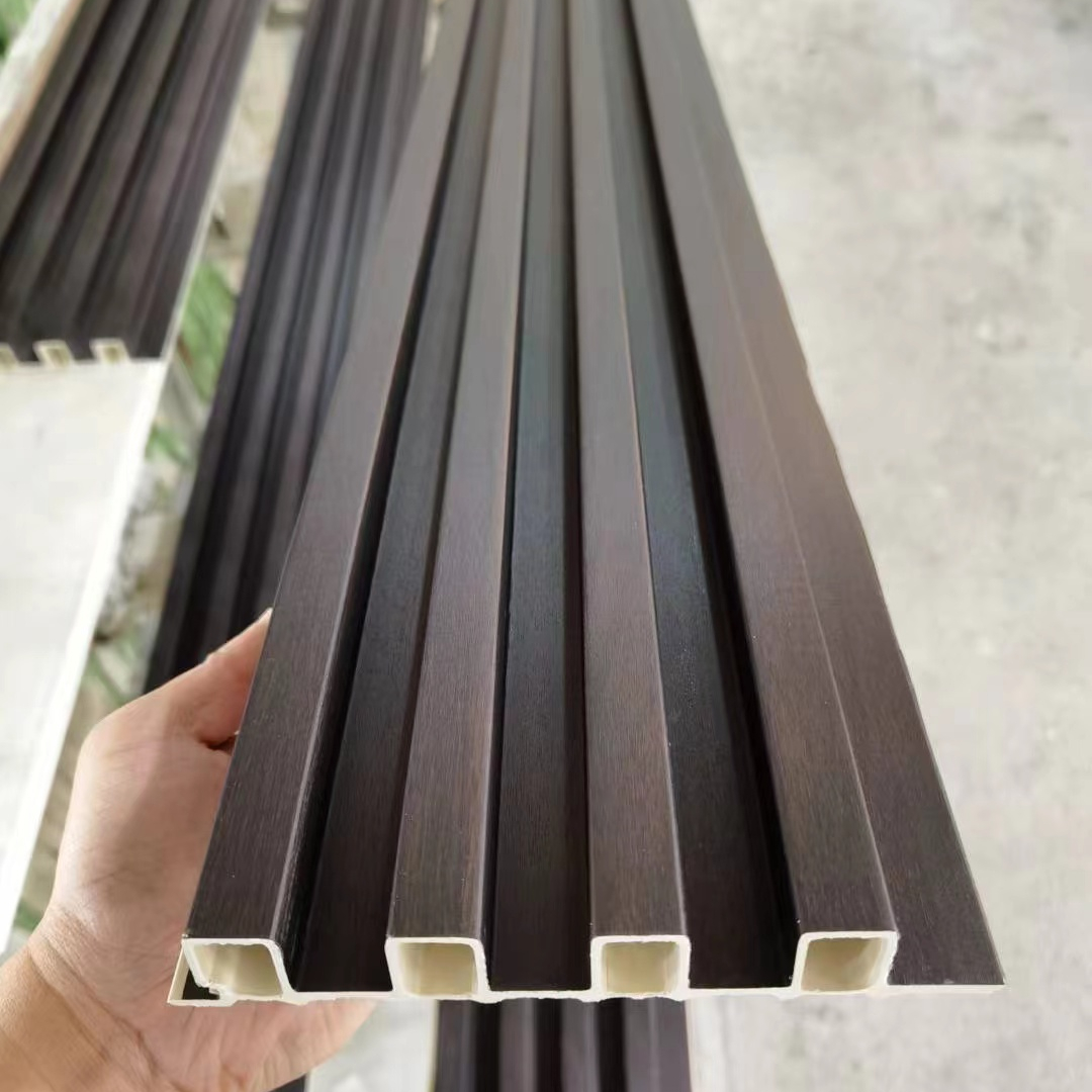 Indoor Wood Plastic Composite Cladding Fluted Wall Board Wpc Interior Wall Panel 