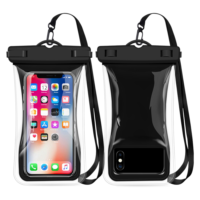 Popular Outdoor Eco Friendly Cellphone Waterproof Pouch Floating Waterproof Mobile Phone Bag For Swim Travel 