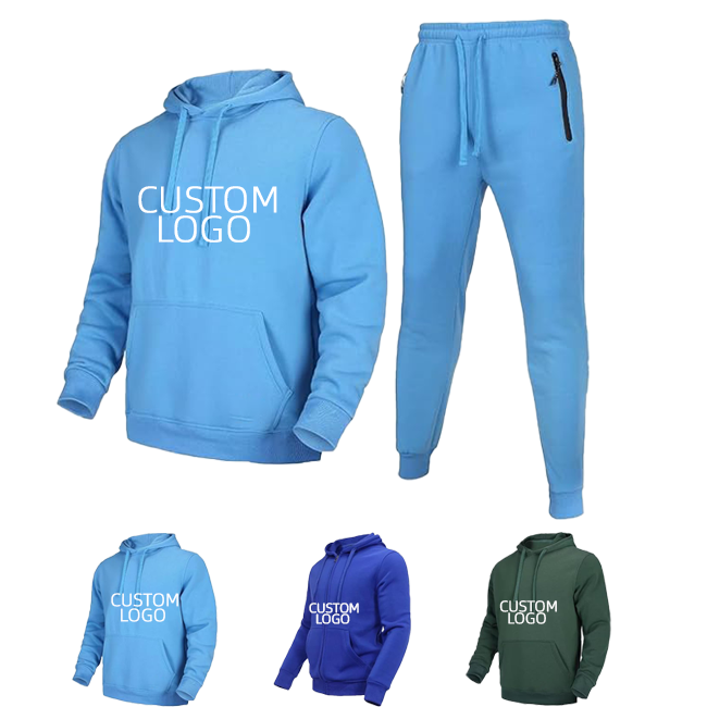 Oem Cool Fabric Sweatpants And Hoodie Set Breathable Custom Logo Sweatsuit Training&amp;jogging Wear Custom Nylon Tracksuits For Men 