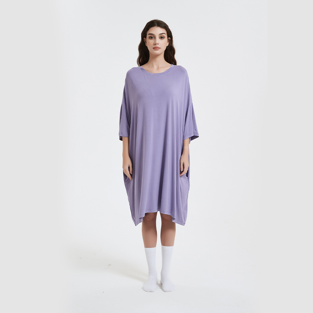 Casual Nightgown Bamboo Night Gown Wear Sleepwear Women Sleepwear The Oversized Sleep T-shirt Night Dress 