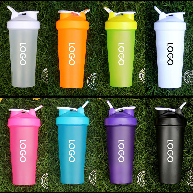 Wholesale Logo Custom Shaker Water Bottle Shaker Bottle Fitness Gym Protein Bottles Sport Pp Plastic Bpa Free Sample 