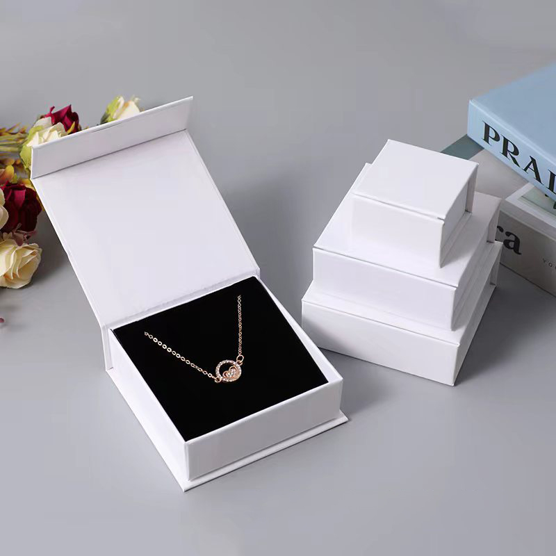 Tongxing Wholesale Ring Necklace Pendant White Flip Gift Magnetic Box Packaging Paper Boxes For Jewelry Accessories 