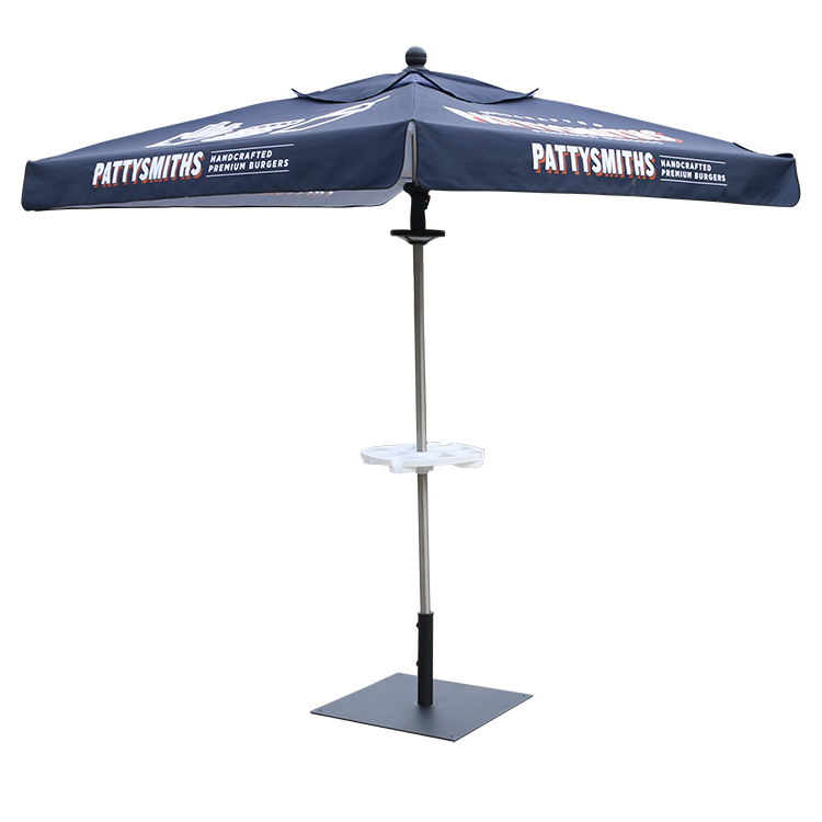 High Quality Weatherproof Aluminium Outdoor Furniture Park 4 Panels Square Patio Umbrellas Graphic Kit 