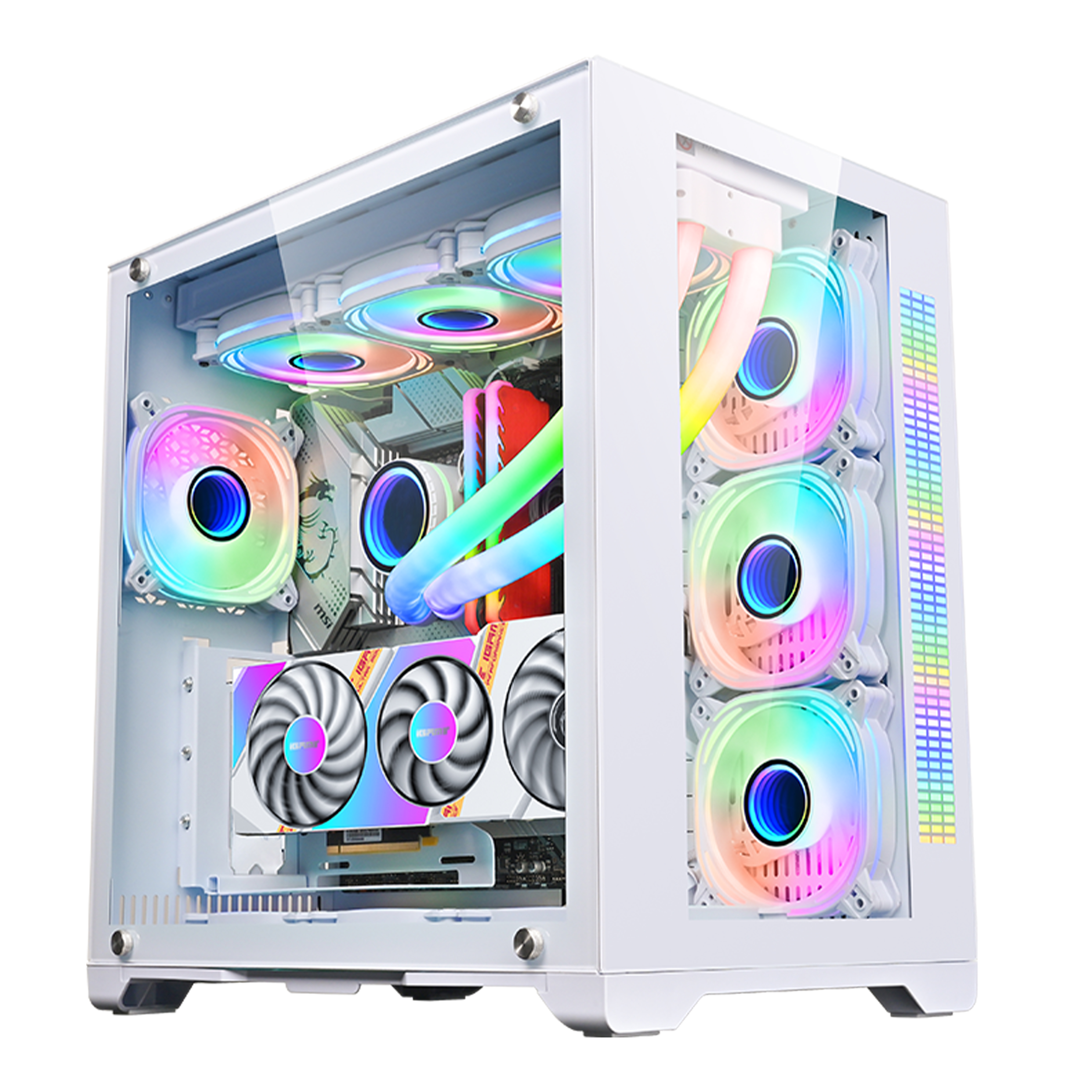 Itx Cpu Cabinet Cool Atx Full Tower Desktop With Lcd Acrylic Pc Cooling Computer Towers Gaming Pc Cases 