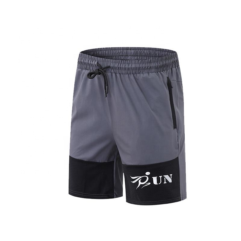 Wholesale In Stock Running Sport Polyamide Gym Mesh Sports Blank Custom Fitness Beach Man Zipper Shorts 