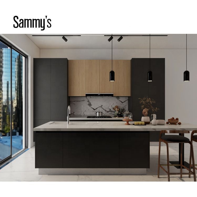 Renovation House Modern Style Full Wooden Kitchen Cabinets 