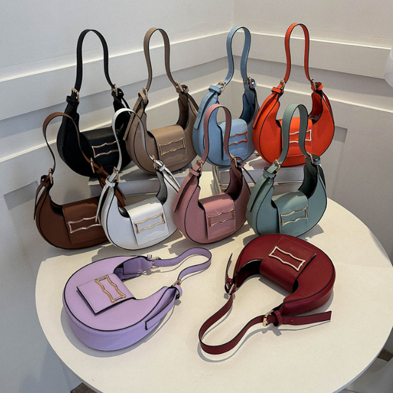 Pu Leather Shoulder Bag Fashion Ladies Armpit Tote Bag Women&#39;s Underarm Bag Handbag 