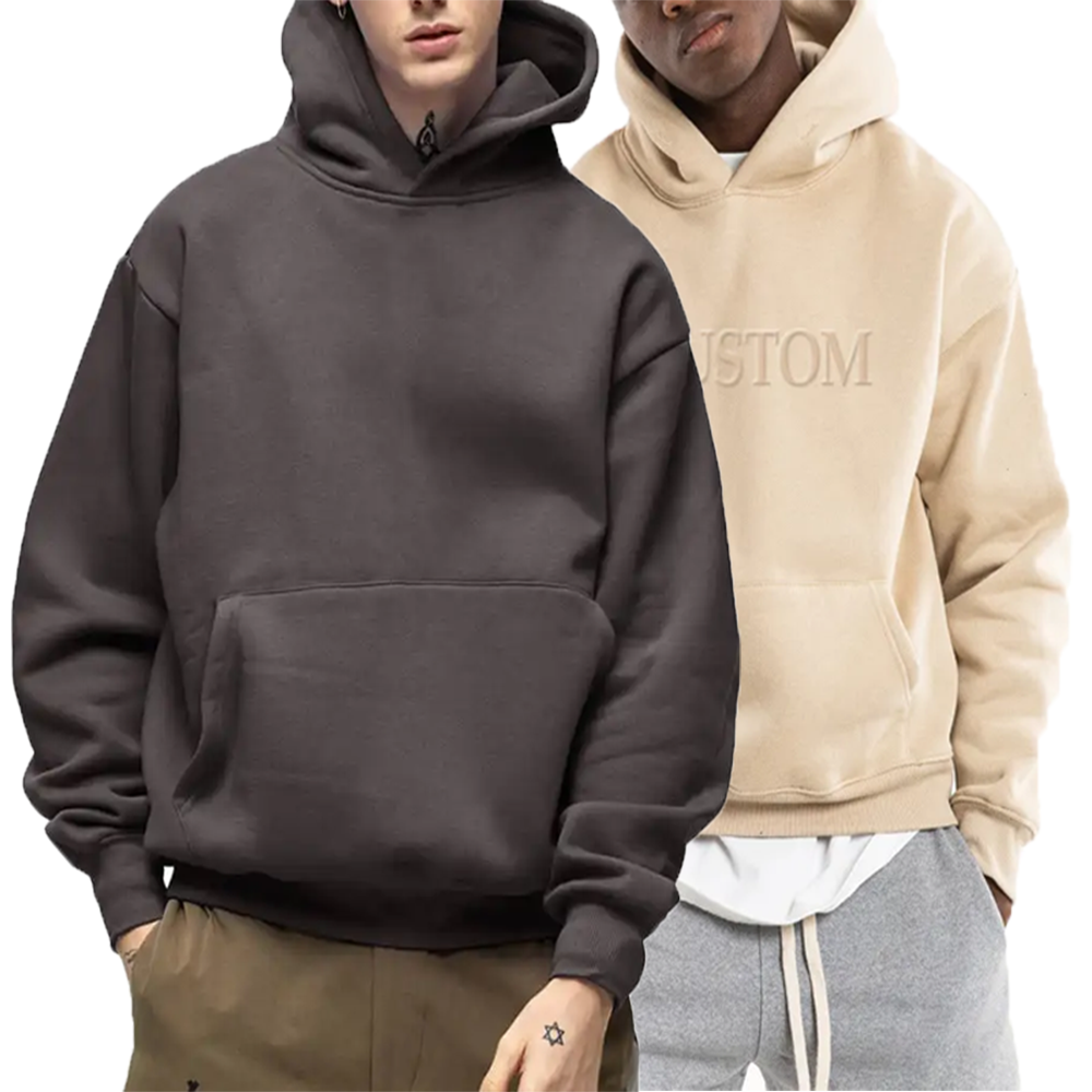 Custom 100% Cotton Fleece Thick Heavy Pullover Sweatshirt Unisex Drop Shoulder French Terry Men&#39;s Hoodies Jumpers 