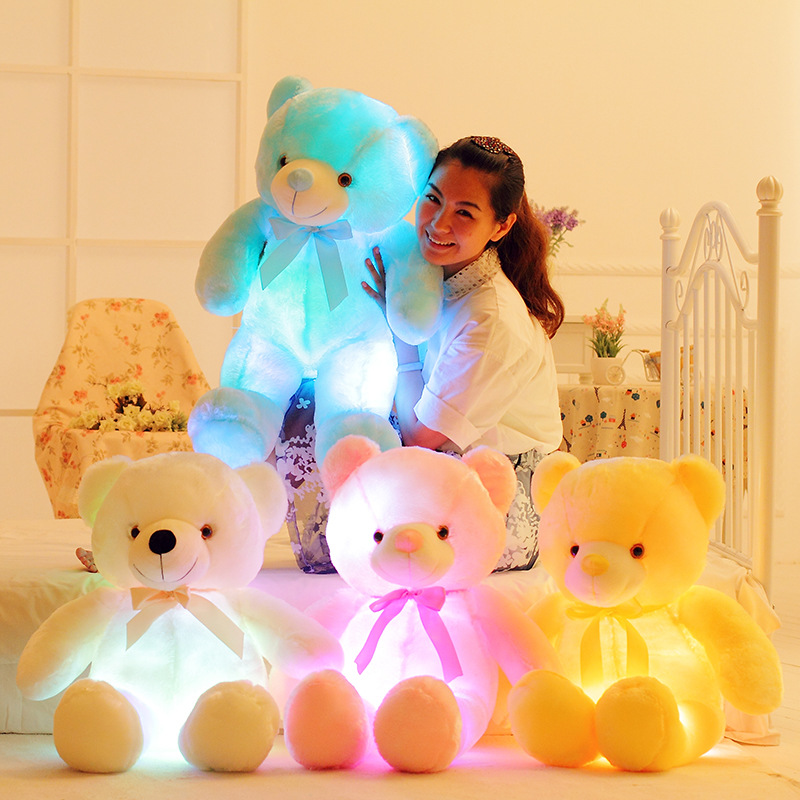 Soft Night Glow Companion Doll Teddy Bear Plush Toy Light Up Led Teddy Bear 