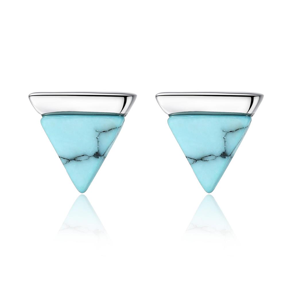 Czcity 925 Sterling Silver Turquoise Earrings For Women Vintage Turquoise Jewelry 