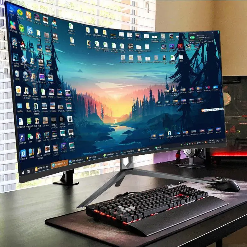 2k 4k Curved 1080p 21.5 23.8 27 32 Inch Lcd Monitors Pc 27 Inch Ips Desktop Led Pc Computer 144hz 165hz Gaming Monitor 