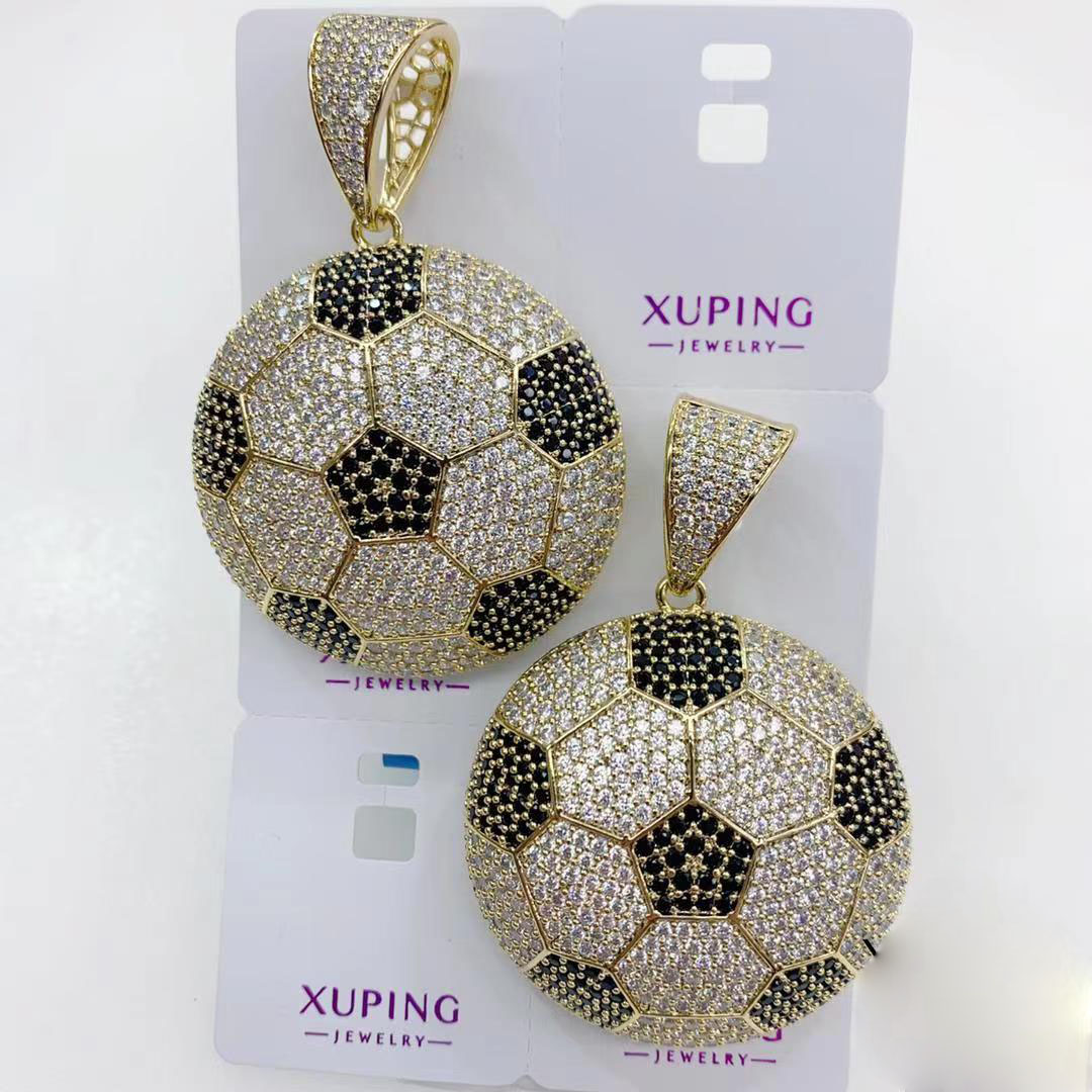 Xuping 14k Gold Plated Custom Jewelry Elephant Butterfly Football Heart Shaped Pendant Necklace Making 