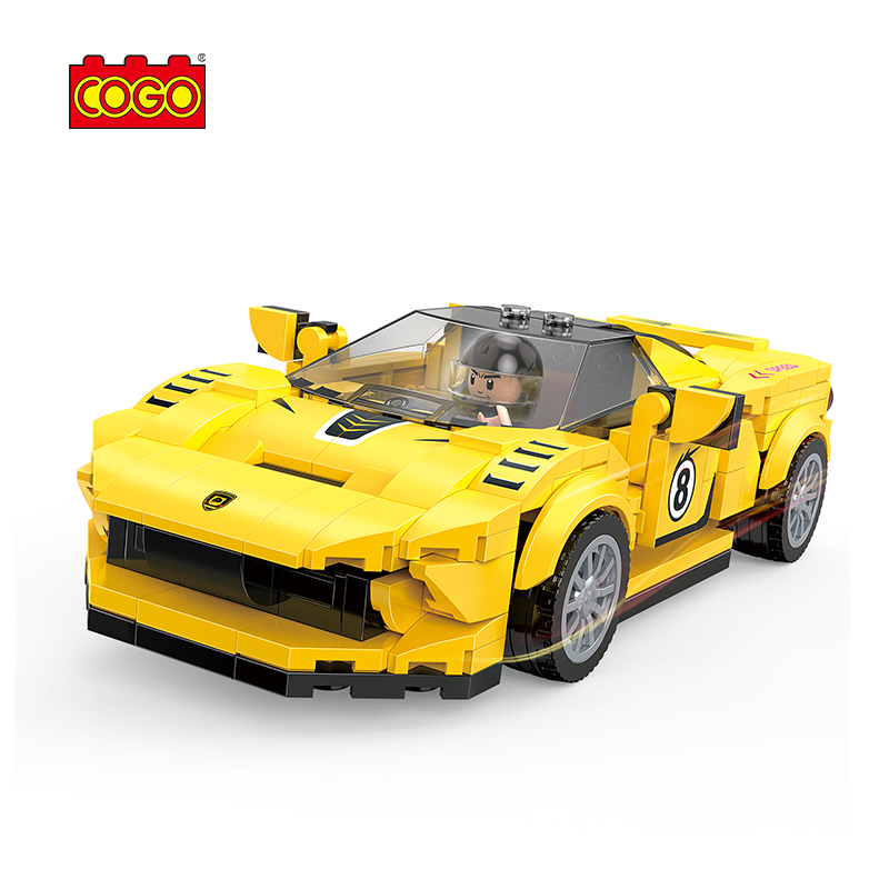 Cogo 3d Racing Car Model Blocks Toy Construction Educational Bricks Play Set Building Blocks Toys 