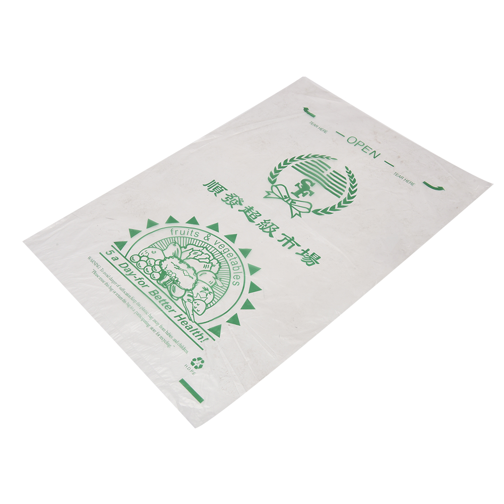 Clear Plastic High Pressure Pe Flat Packaging Produce Bag On Roll 