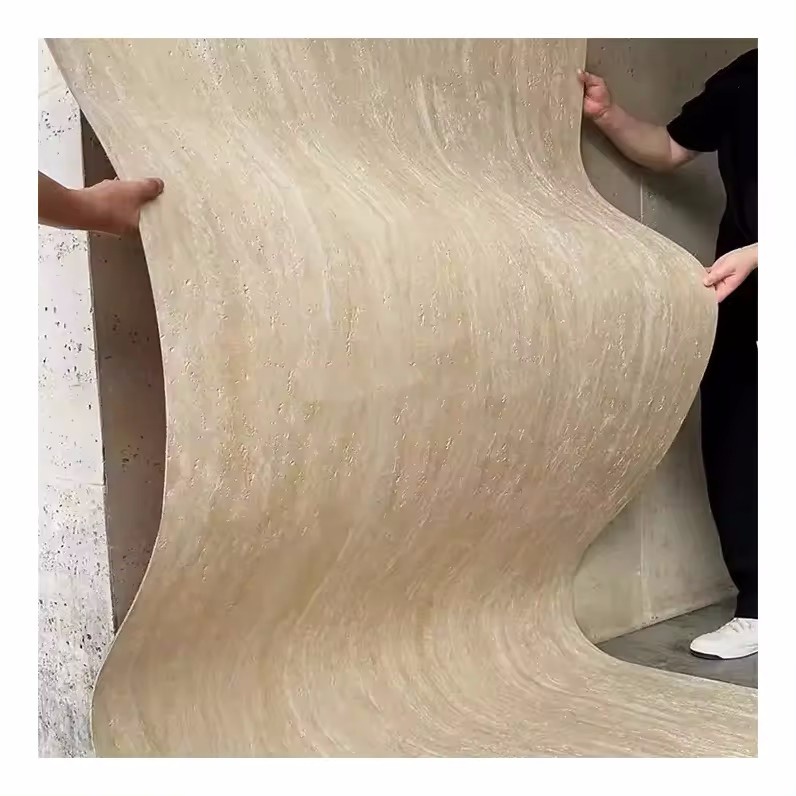 Flexible Stone Rammed Earth Wall Board Soft Tile Slabs Soft Stone Panel Loam Wall Cladding For Stores Renovation 