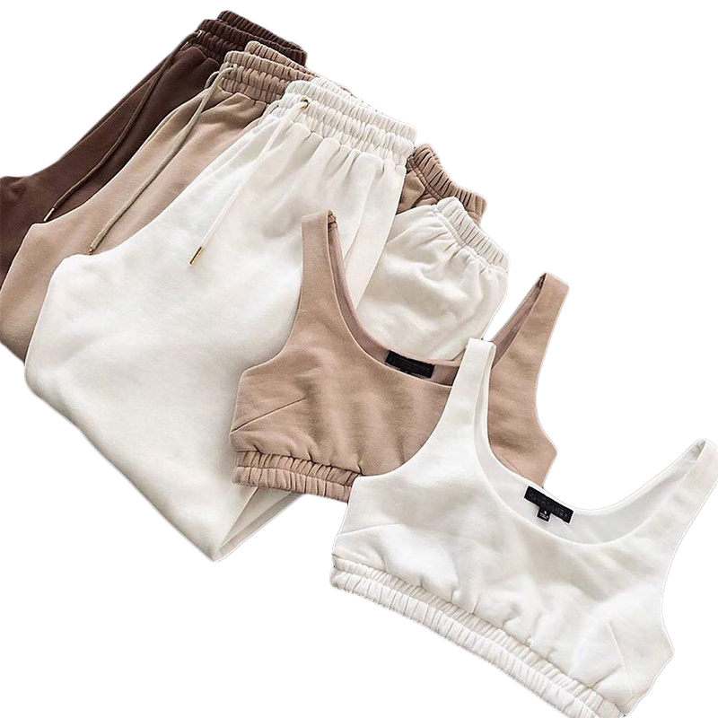 Rouse 2023 Workout 2-piece Fitness Set Top New Breathable Cotton Arrival High Quality Joggers And Bra 2-piece Set Clothing Woman 