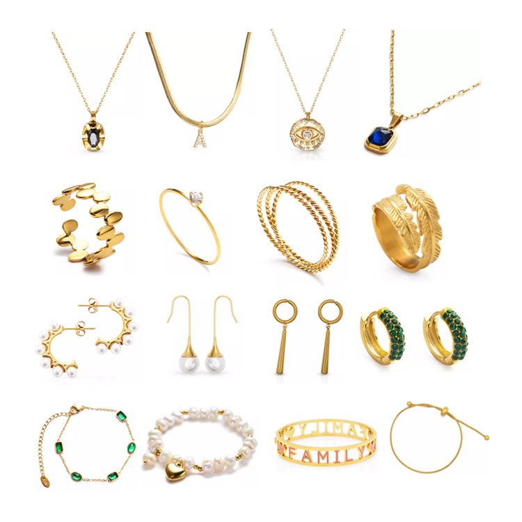 Chris April Minimalist Gold Plated Hypoallergenic Jewelry Wholesale Waterproof Designer 316l Stainless Steel Fashion Jewelry 