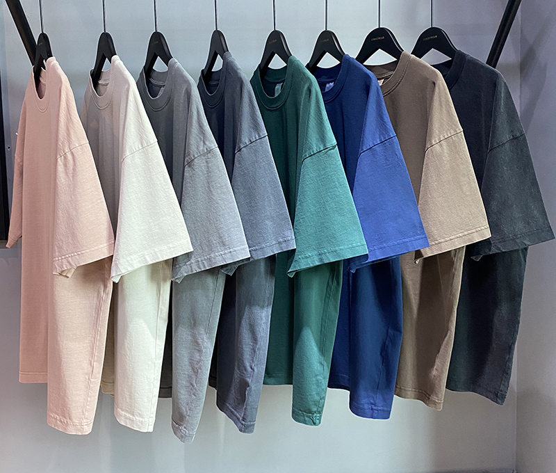 Custom Logo Streetwear Oversized Heavy 100% Cotton Men&#39;s T-shirts 275 Gsm High Quality Heavyweight Acid Wash Vintage T Shirt 