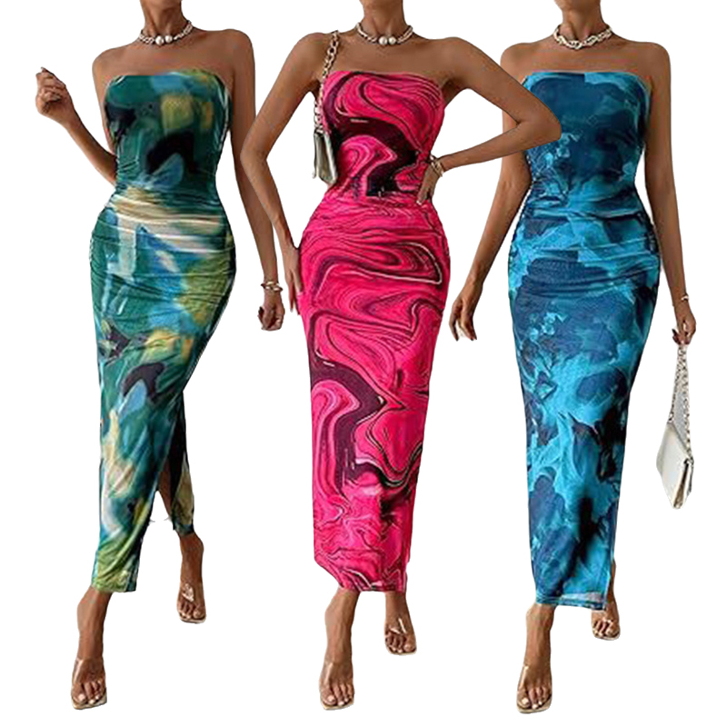 Chaoqi Brand Wholesale 2024 Hot Sale Women Elegant Dress Ladies Summer Dresses Women Dresses Casual 