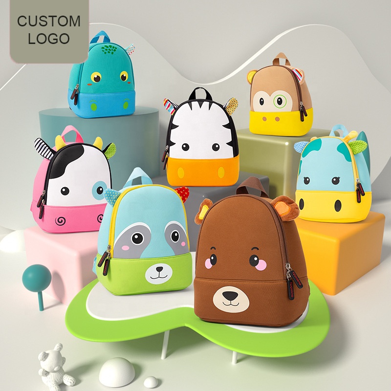 2023 New Kindergarten Kawai Kids Maternal School Bag Boys And Girls Cartoons Neoprene Child&#39;s Backpack Cute Backpack Unisex 