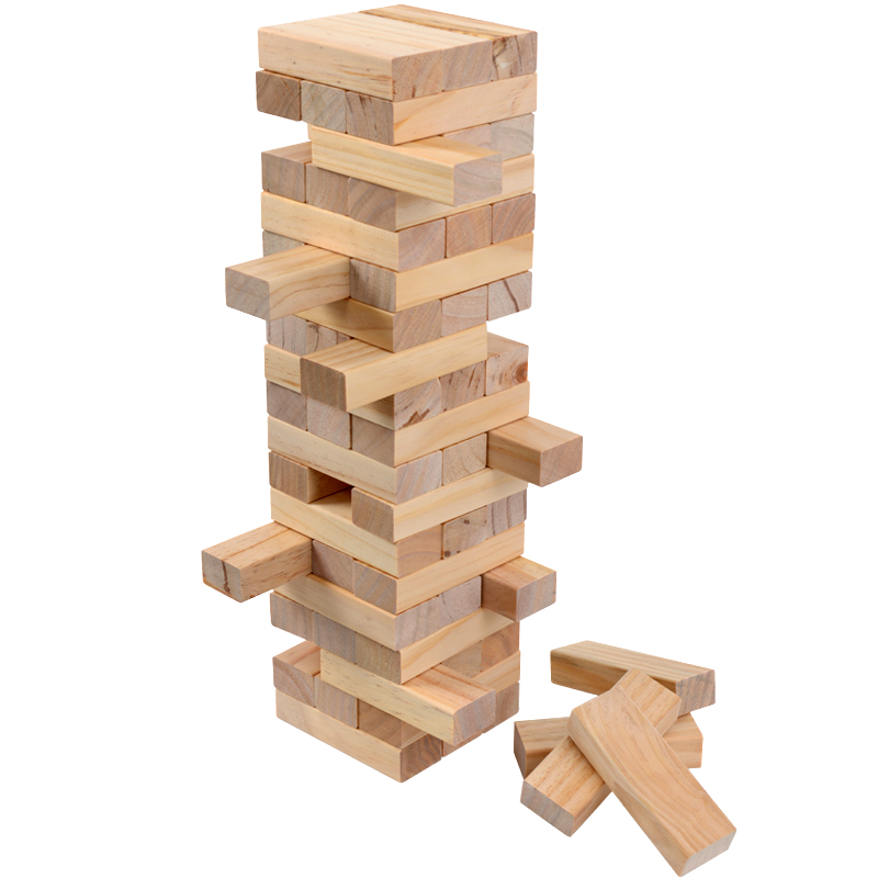 54pcs Giant 2-foot Tall Outdoor Lawn Games Electronic Toy Block Set With Dice &amp; Rules Sheet-54pcs Giant Tumble Tower 