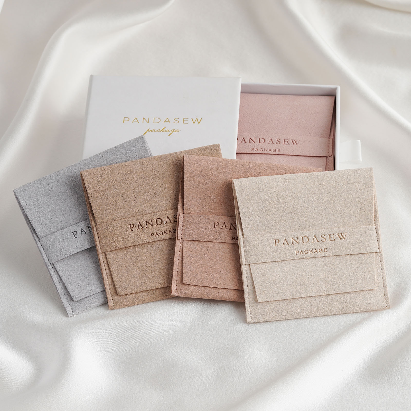 Pandasew Lovely Jewelry Pouch Microfiber Jewelry Packaging Bag With Custom Logo 