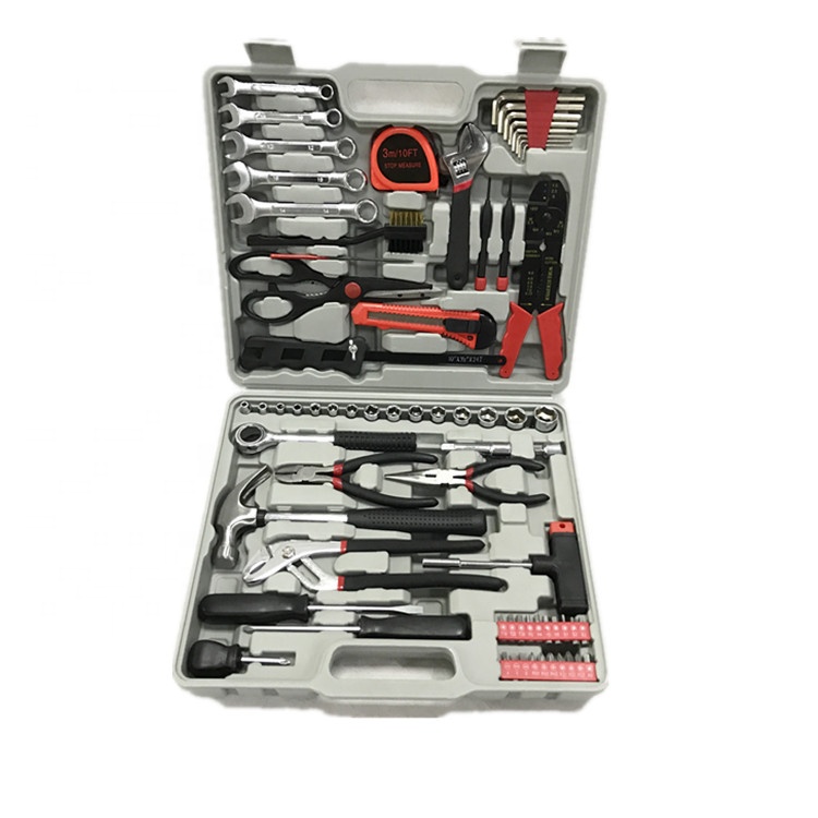 Professional 90pcs Hand Tool Set With Screwdriver Plier Measurance Tape Hammer Sockets Combination Tools Auto Repair Tool 