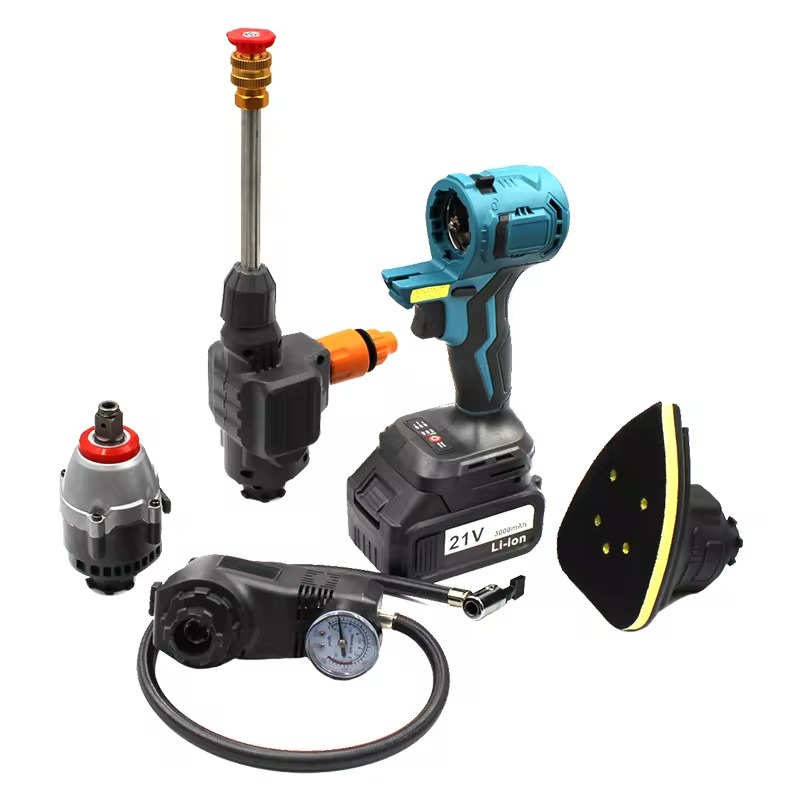 Wzauto 6 In 1 Wholesale Power Tools Bulk 21v Construction Power Tool Set Combo Cordless Machine Screwdriver Power Tool Set 