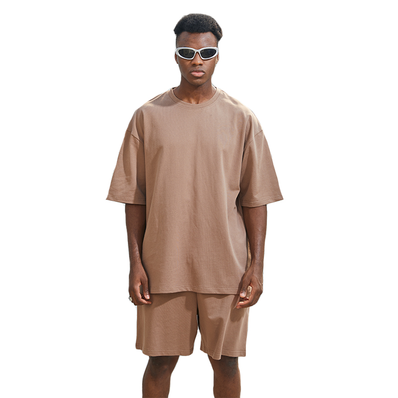 Wholesale High Quality Tshirt Shorts Two Piece Set 2 Piece Summer Casual Mens Clothing T Shirt Short Set 