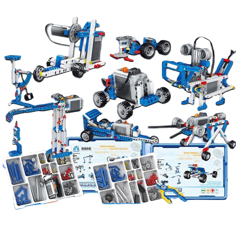 312 Pcs Programmable Building Block Sets Other Educational Toys 9686 Assembly Simple &amp; Powered Machines Science Teaching Set 