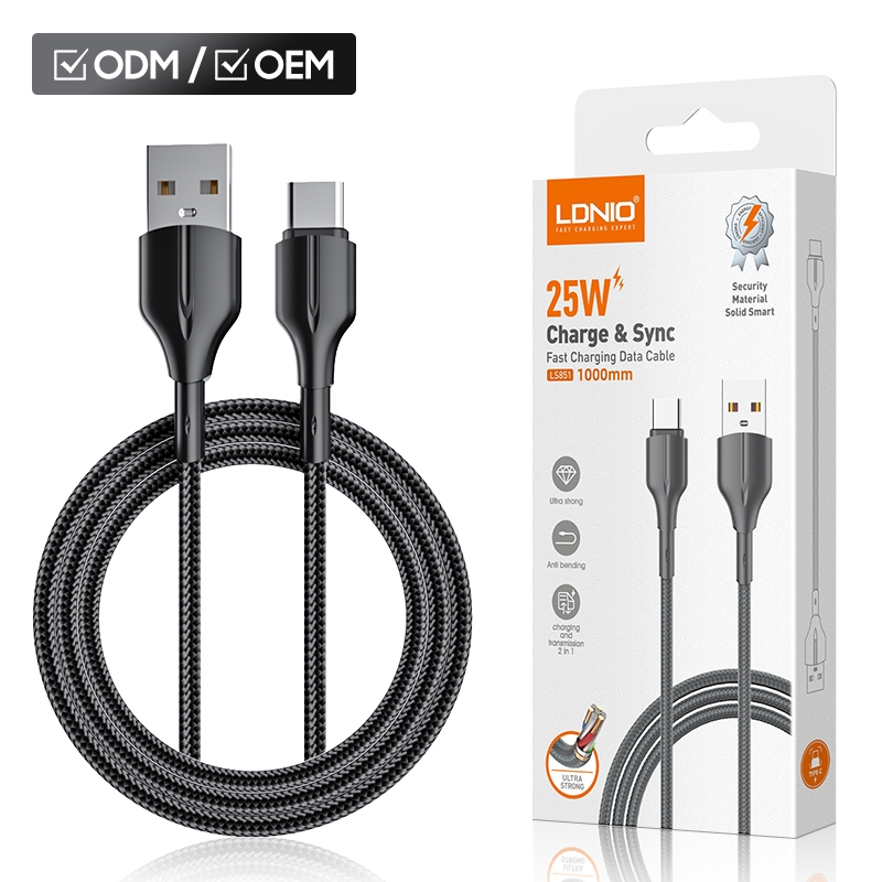 Ldnio Ls851 Wholesale New Mobile Cell Phone Micro Carregador Cabo Tipo A Type-c Charger Data Usb Fast Type C Charging Cables 