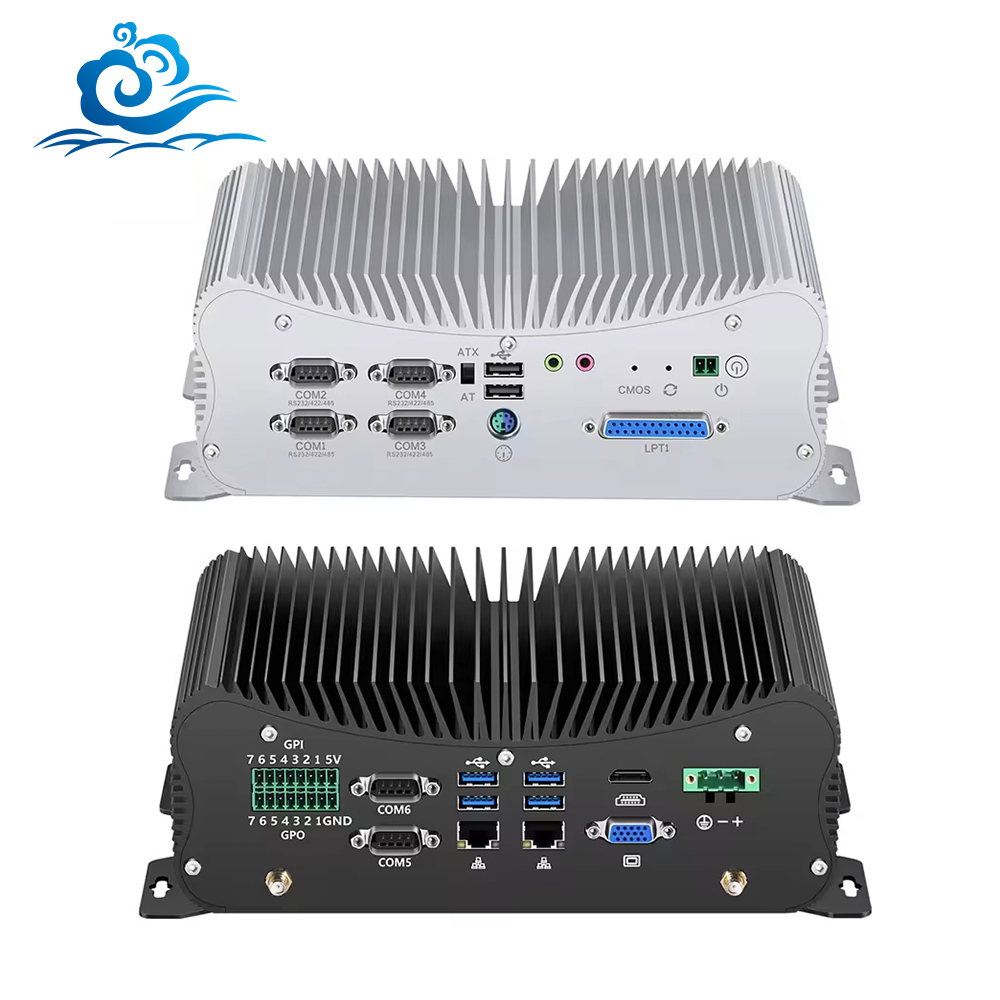 Fanless Mini Pc I5 7267u 8250u Ddr4 M.2 Nvme 3g 4g Lte Linux Desktop 2 Nic Gpio Rs232 Sim Card Lpt Industrial Computer 