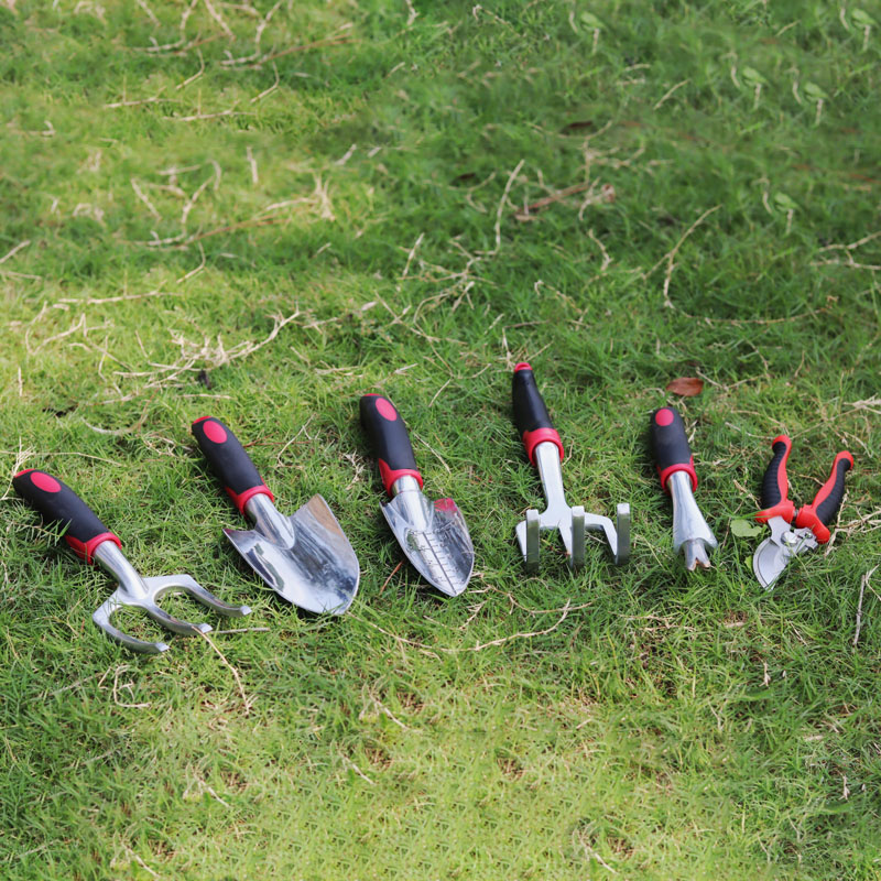 Aluminum Alloy Gardening Tools Kit Plastic Hand Shovel Trowel Rake Gift Box Garden Tool Set 