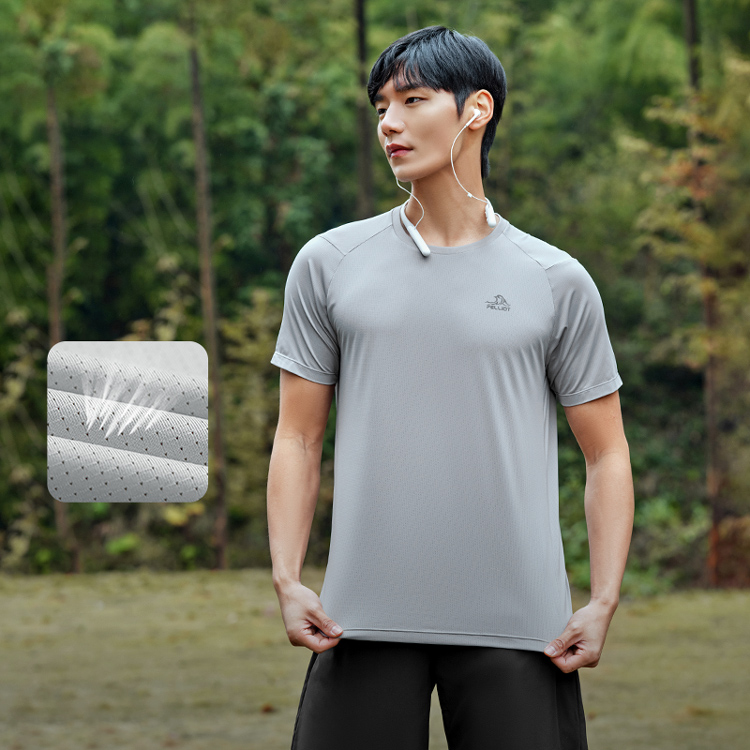 Quick-drying T-shirt Men&#39;s Summer Sports Running Fitness Training Clothing Outdoor Short-sleeved T-shirt 