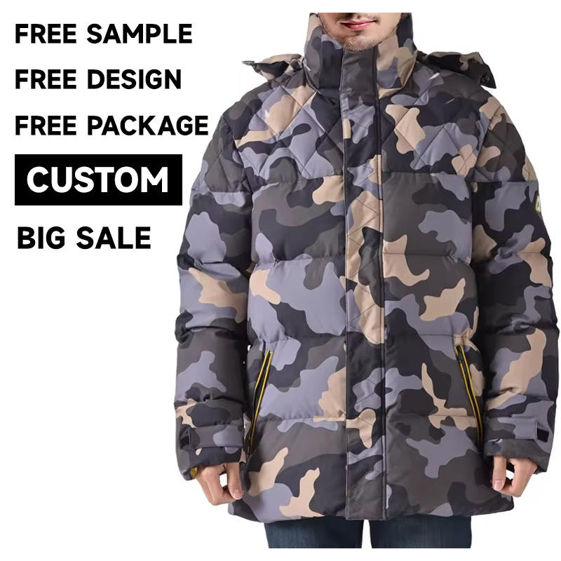 Quality Promotional Fashion Shiny Winter Men&#39;s Long Coat Custom Puffer Winter Coat For Men 