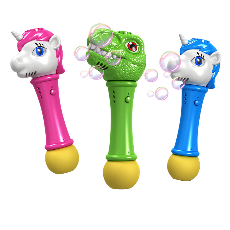 Mini Dinosaur Bubble Wands Favors Toys Light Up Automatic Animal Bubble Wand For Kids Child Christmas 