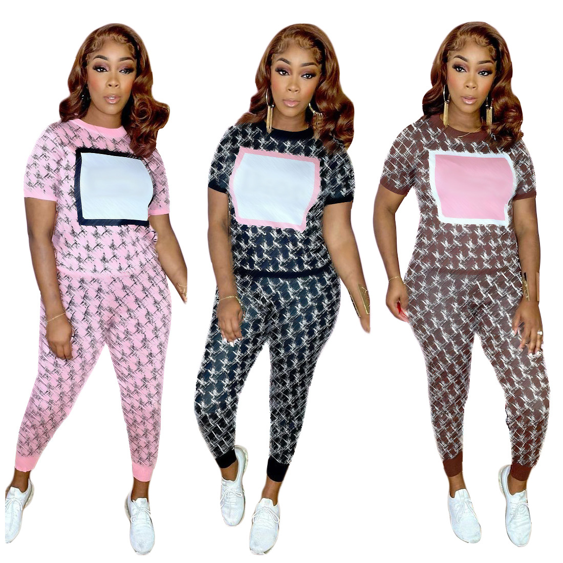 New Arrival Brand Women&#39;s Clothing Fashion Print Two Piece Set 2022 Women Clothing Sets Designer 2 Piece Set For Women 