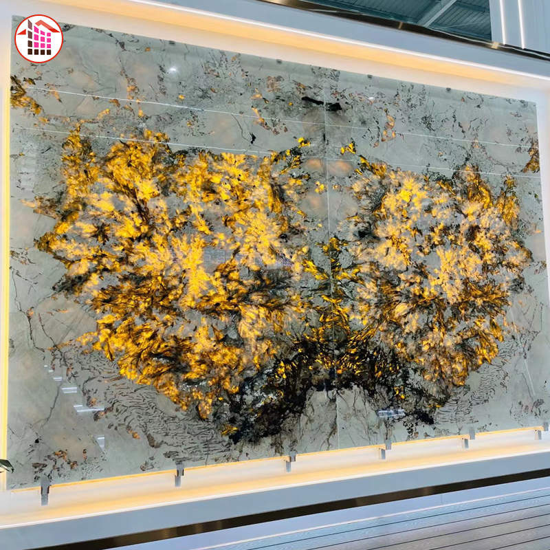 White Crystal Quartzite Translucent Stone Veneer Hotel Tile Slabs White Labradorite Marble For Background Wall Decorationall 