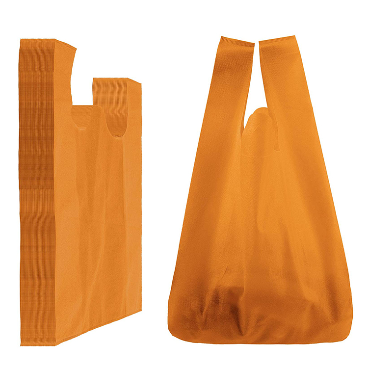 Wholesale Hot Sale Custom Color Biodegradable Plastic Handle Bags Household Disposable Supermarket Packaging With Logo 